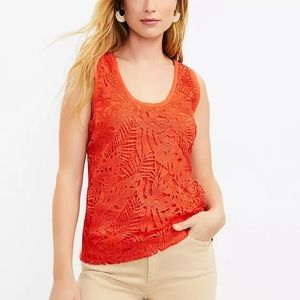 💛 Palm Lace Relaxed Scoop Neck Tank